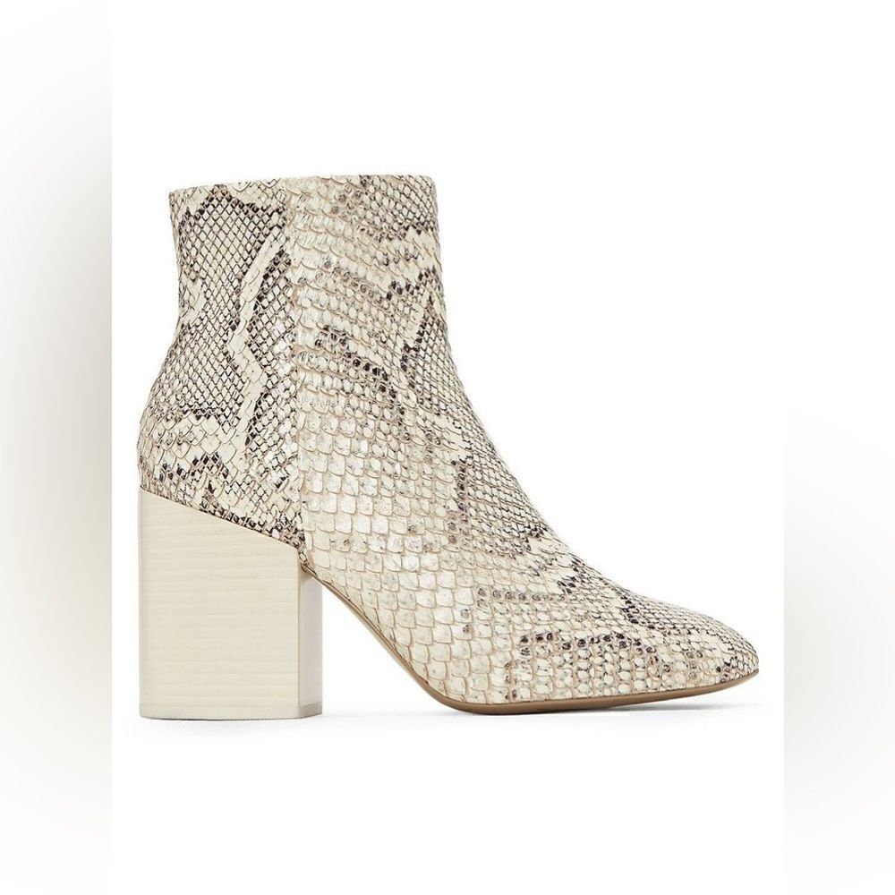 Mercedes Castillo Snake Print Block Heel Booties  size Eu 37.5 USA 7.5
